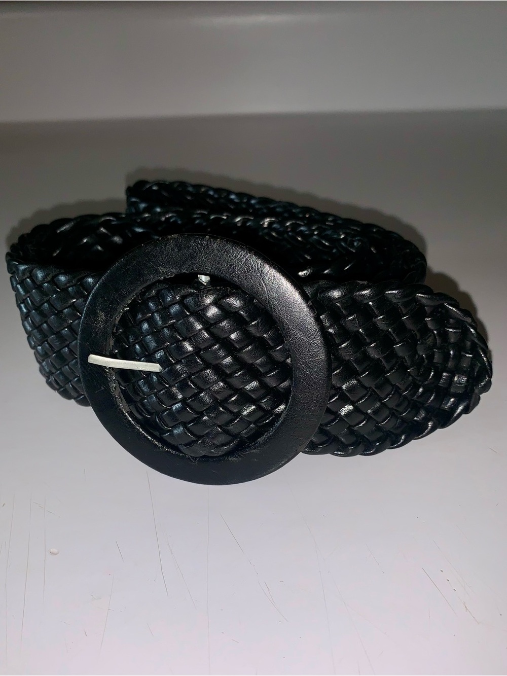 Vintage Y2K Black Braided Belt
